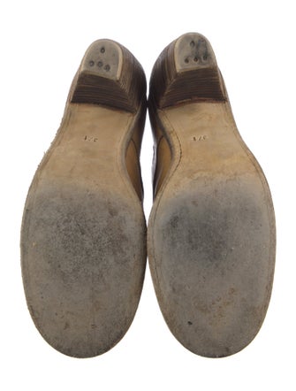 Guidi Leather Striped Pumps