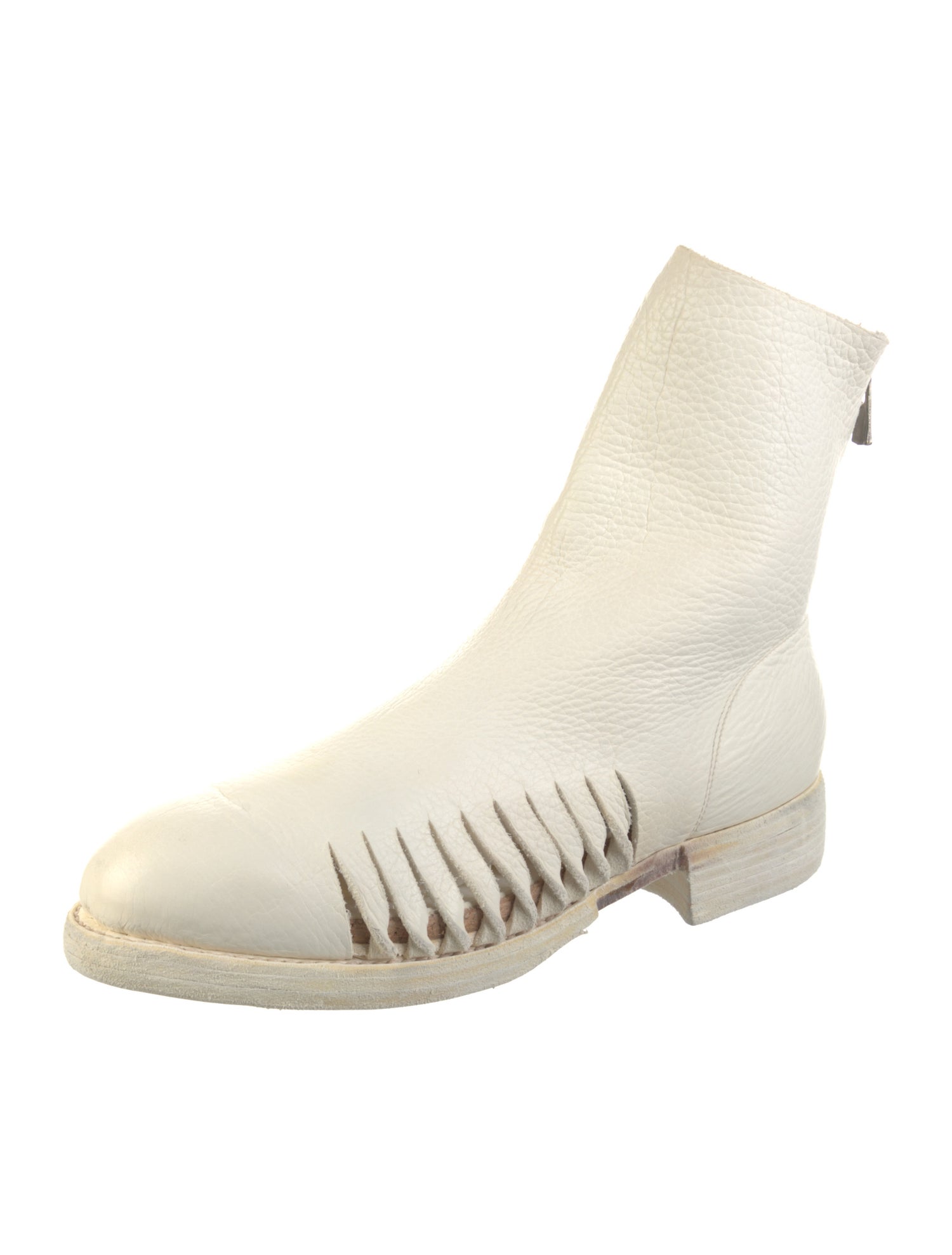 Guidi Leather Cutout Accent Boots