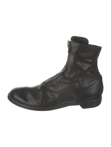 Pre-owned Guidi Leather Boots In Black