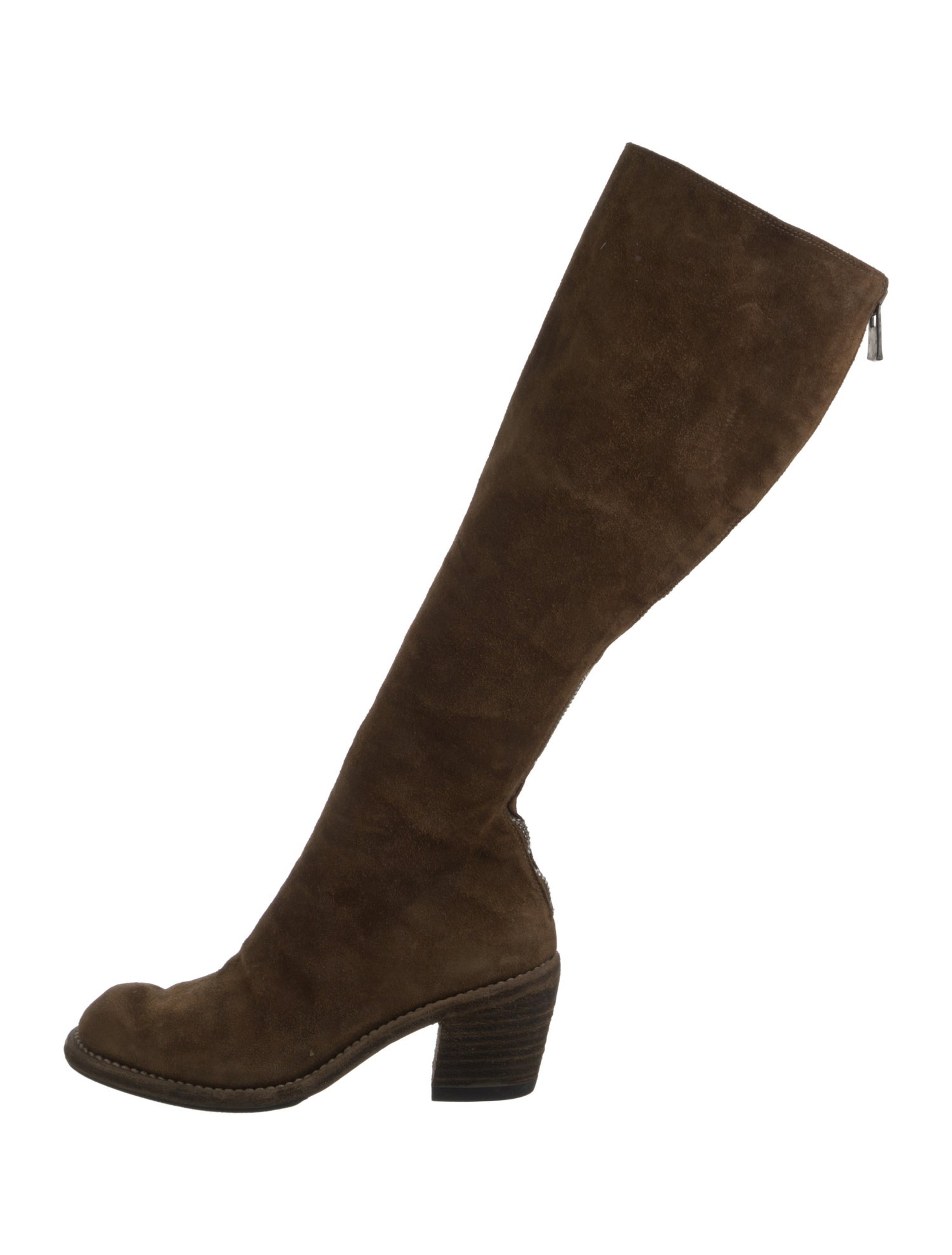 SB10 BACK ZIP Suede Boots