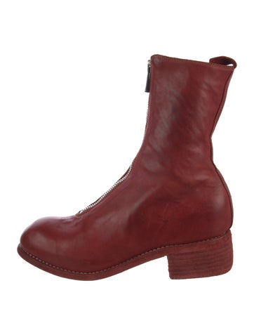 Pre-owned Guidi Pl2 Leather Boots In Red