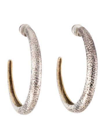 Gurhan Hoop Hammered Earrings