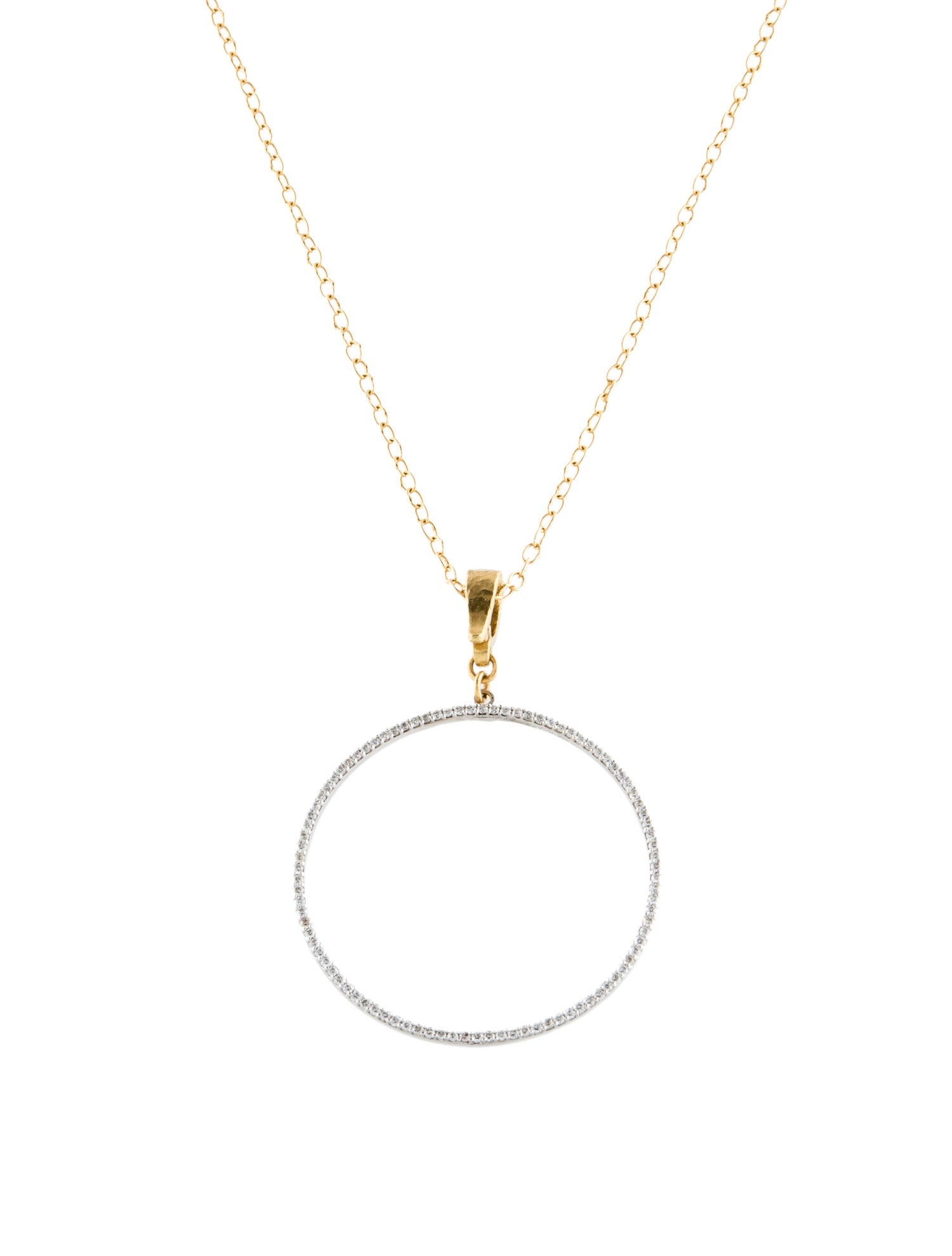 Gurhan Diamond Circle Pendant Necklace