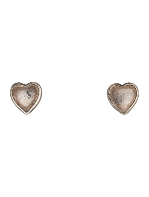 Gurhan Hammerd Heart Stud Earrings