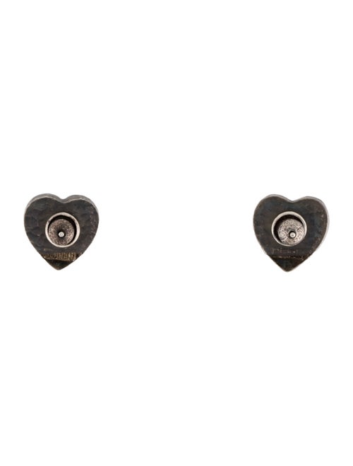 Gurhan Hammerd Heart Stud Earrings