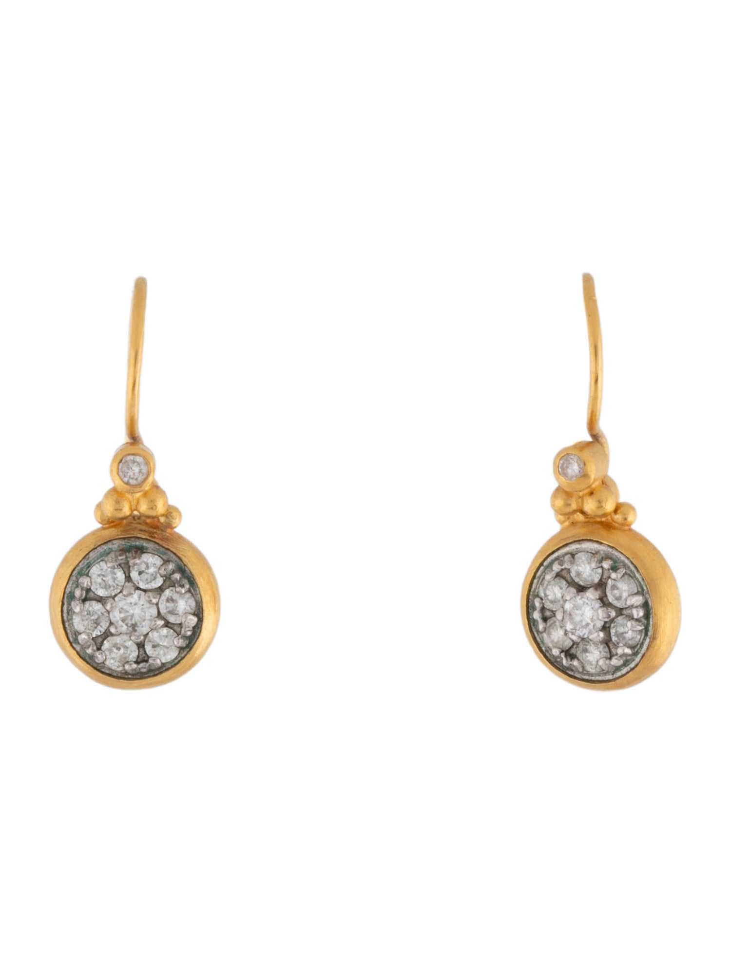 Gurhan Two-Tone Diamond Drop Earrings