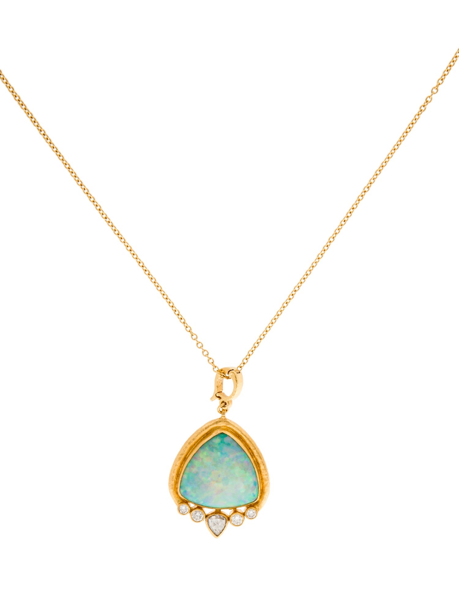 Gurhan 10.57ct Opal & Diamond Pendant Necklace