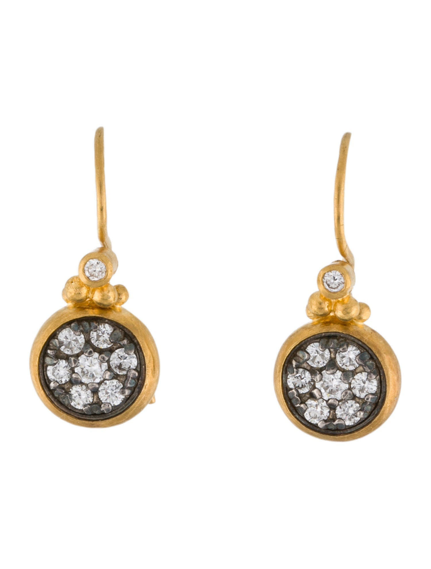 Gurhan 24K Diamond Droplet Earrings