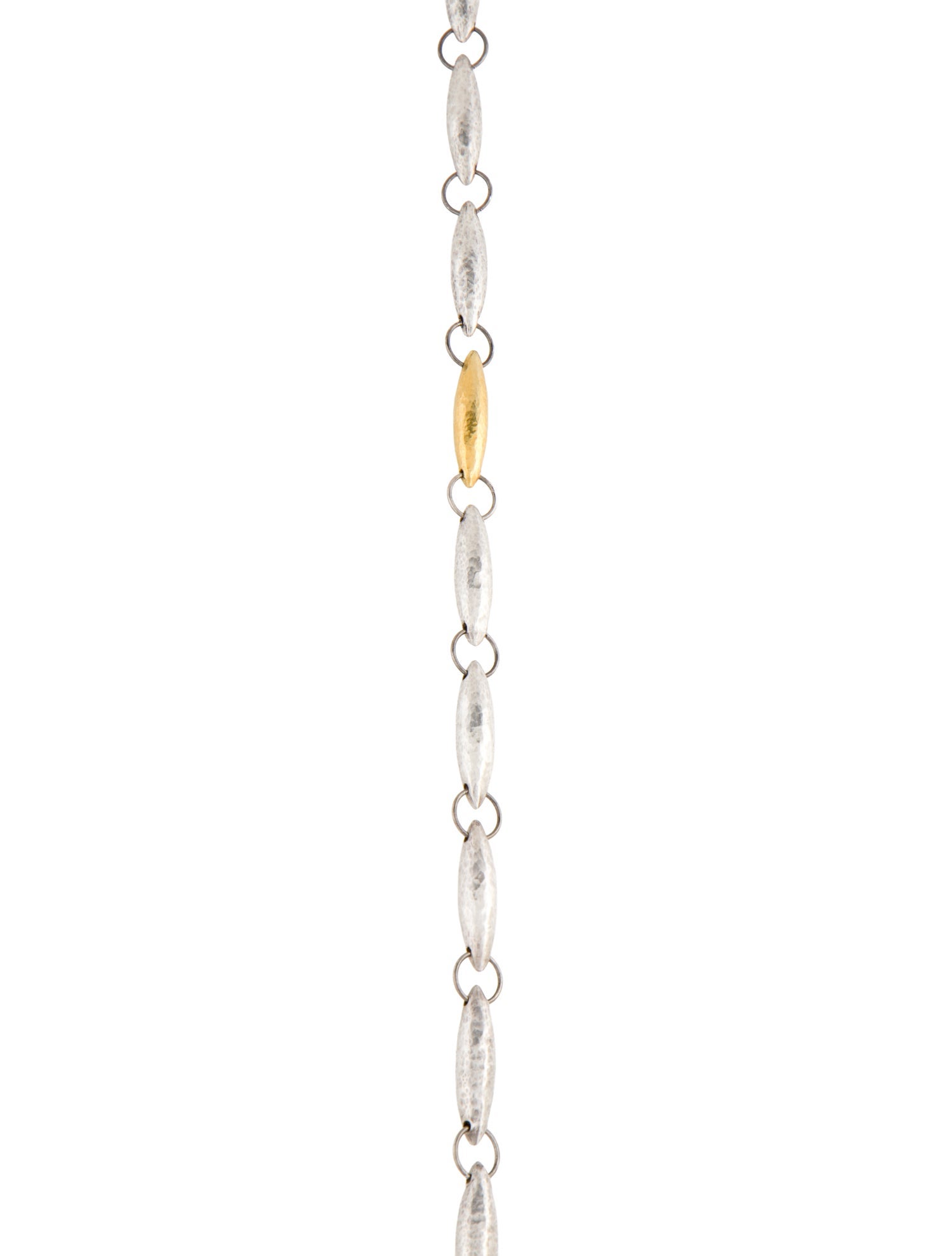Gurhan Two-Tone Hammered Beaded Station Necklace