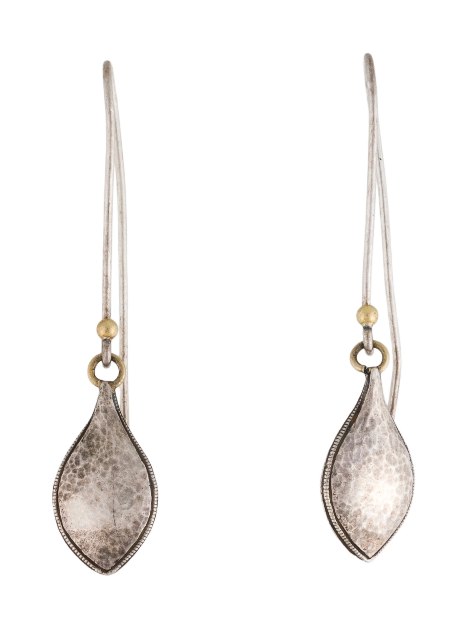 Gurhan Two-Tone Hammered Drop Earrings