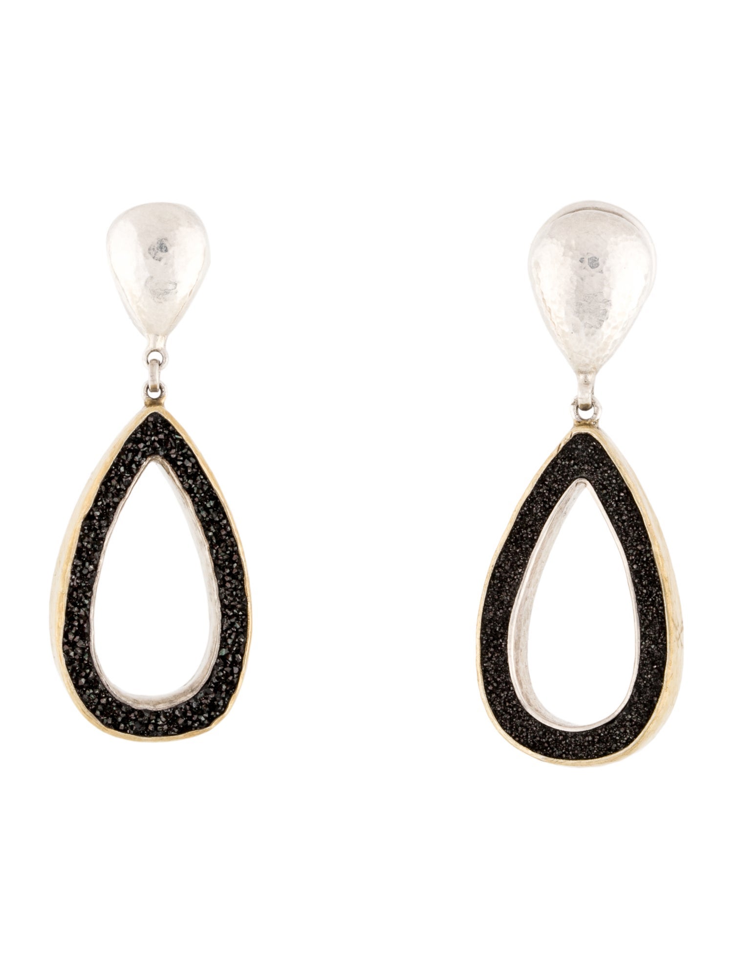 Gurhan Two-Tone Coated Druzy Drop Earrings