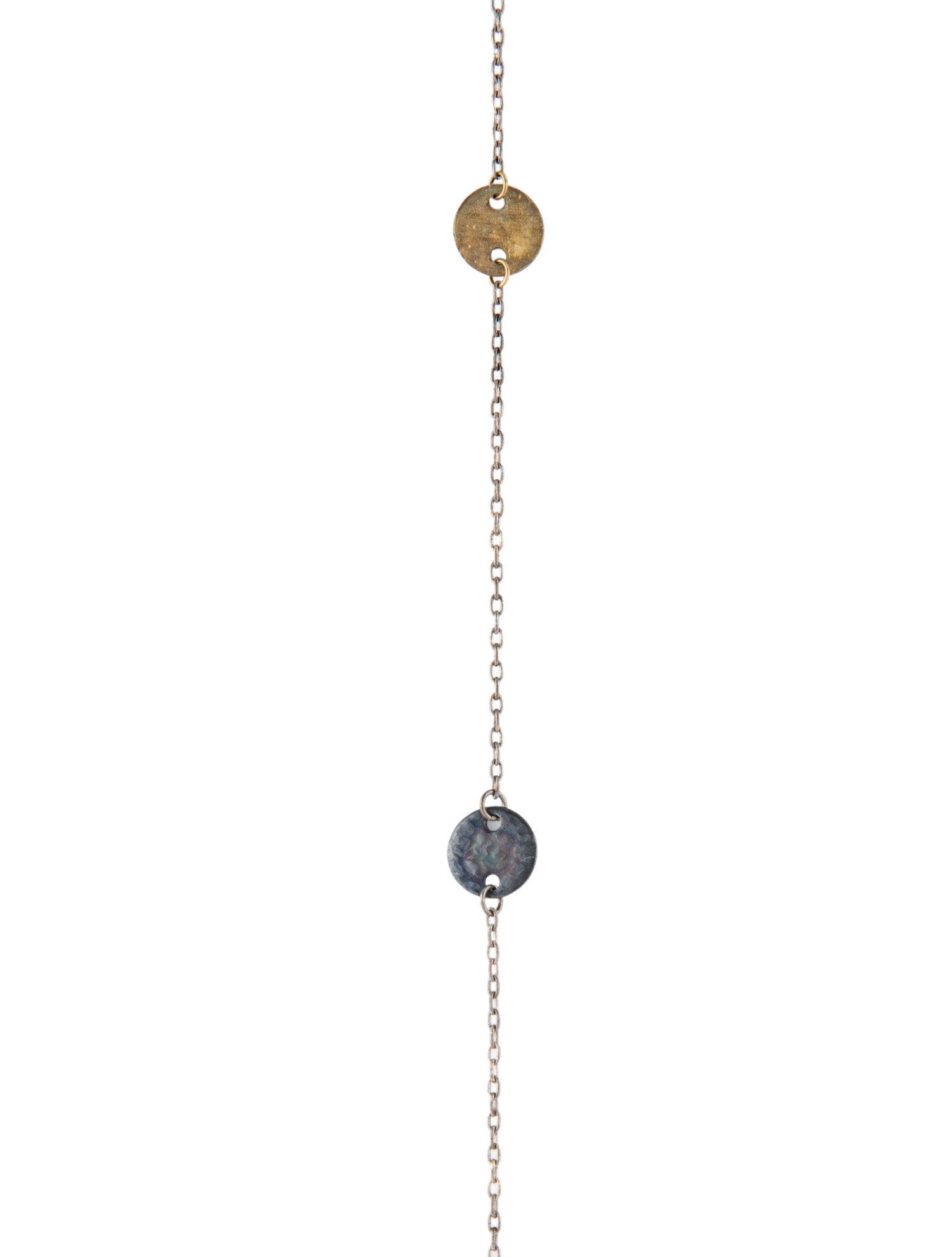 Gurhan Two Tone Long Flake Station Necklace