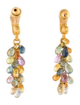 Gurhan 24K Multicolored Sapphire Drop Earrings