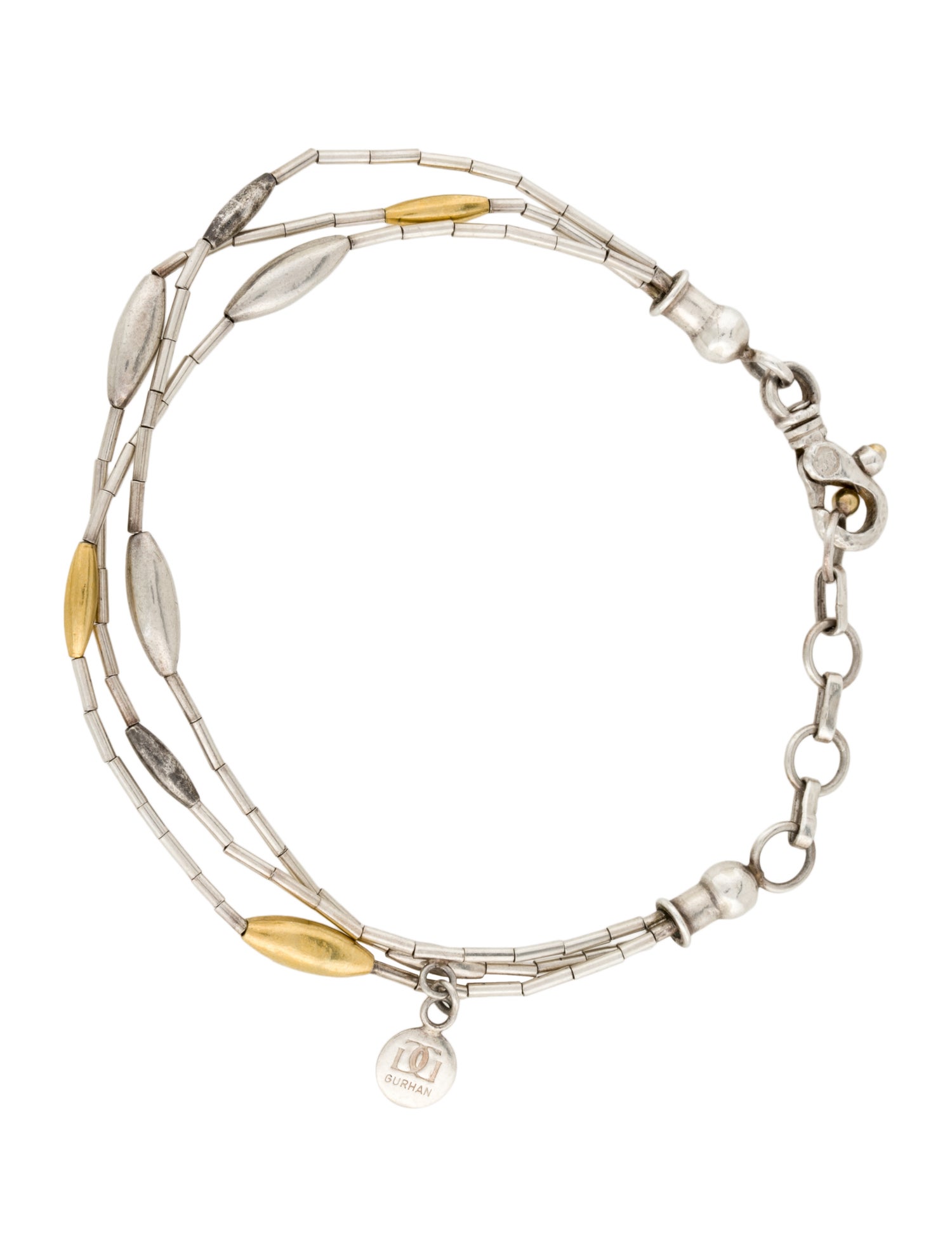 Gurhan Two-Tone Bead Multi Strand Bracelet