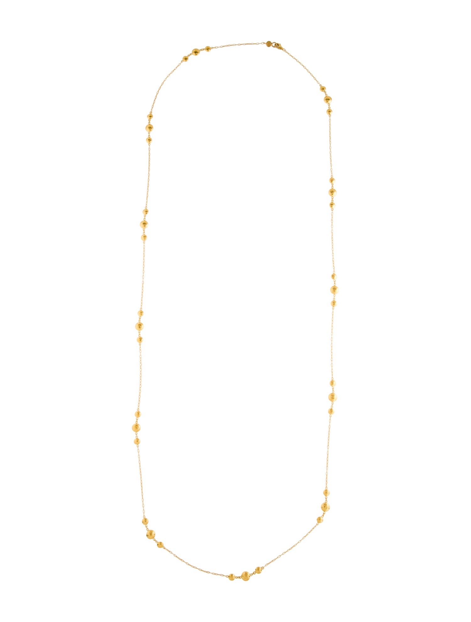 Gurhan Hammered Station Long Chain Necklace