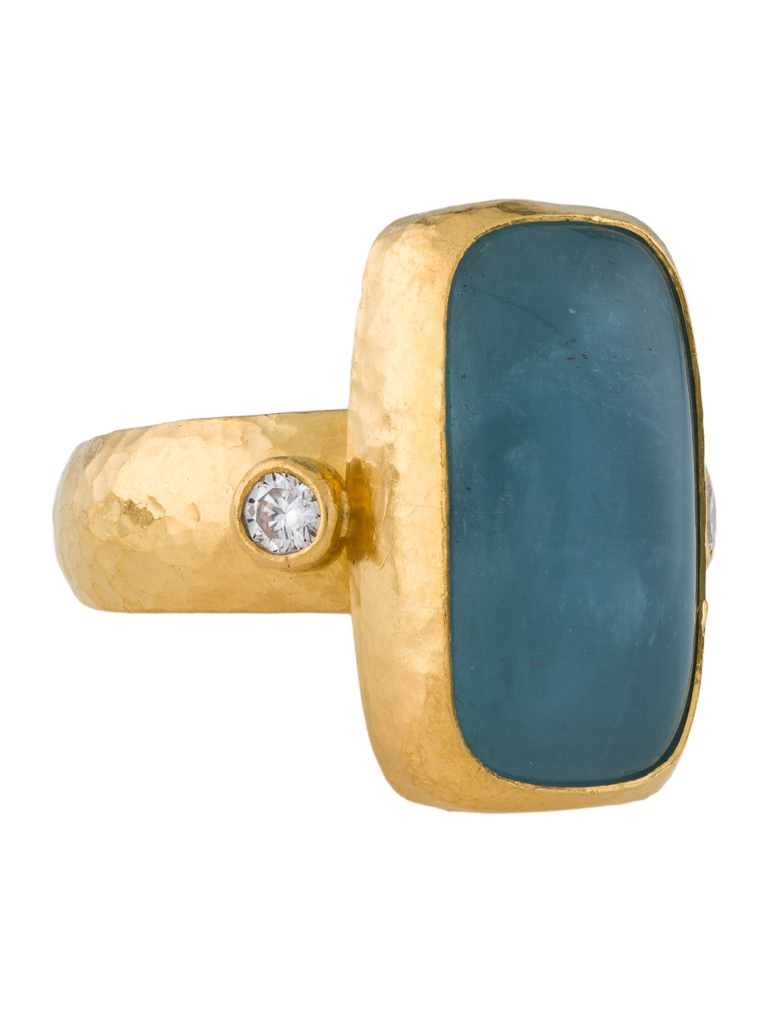 Gurhan 24K Aquamarine & Diamond Cocktail Ring