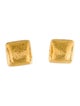 Gurhan 24K Hammered Square Earcliip Earrings