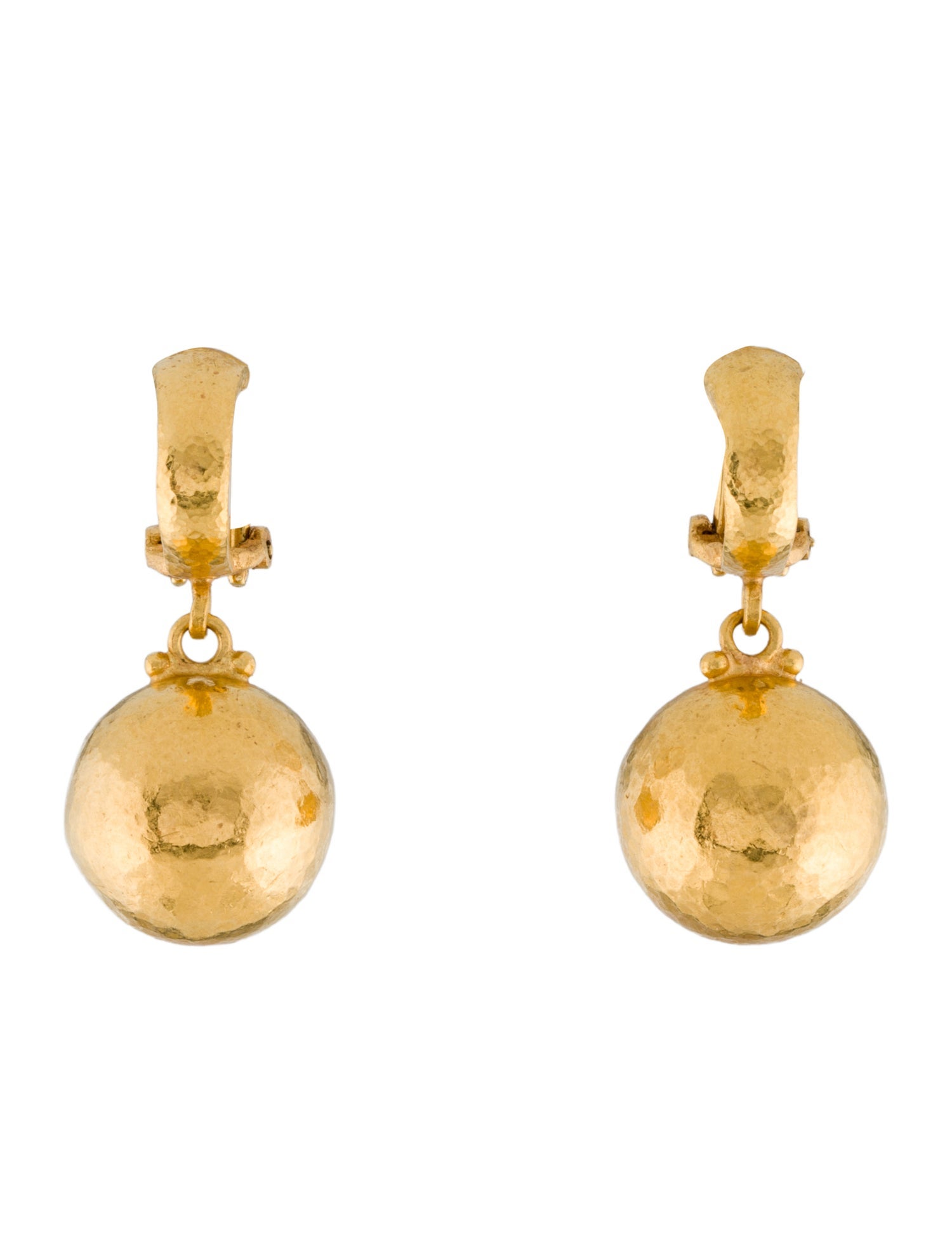 Gurhan 24K Dome Ball Drop Earrings