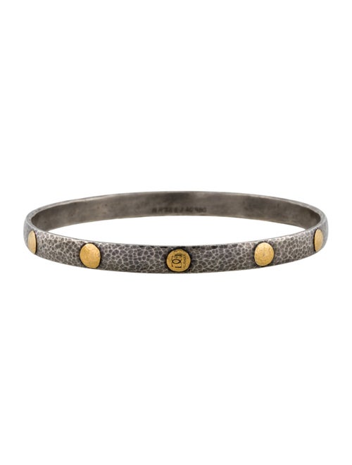 Gurhan Two-Tone Midnight Hammered Bangle Bracelet