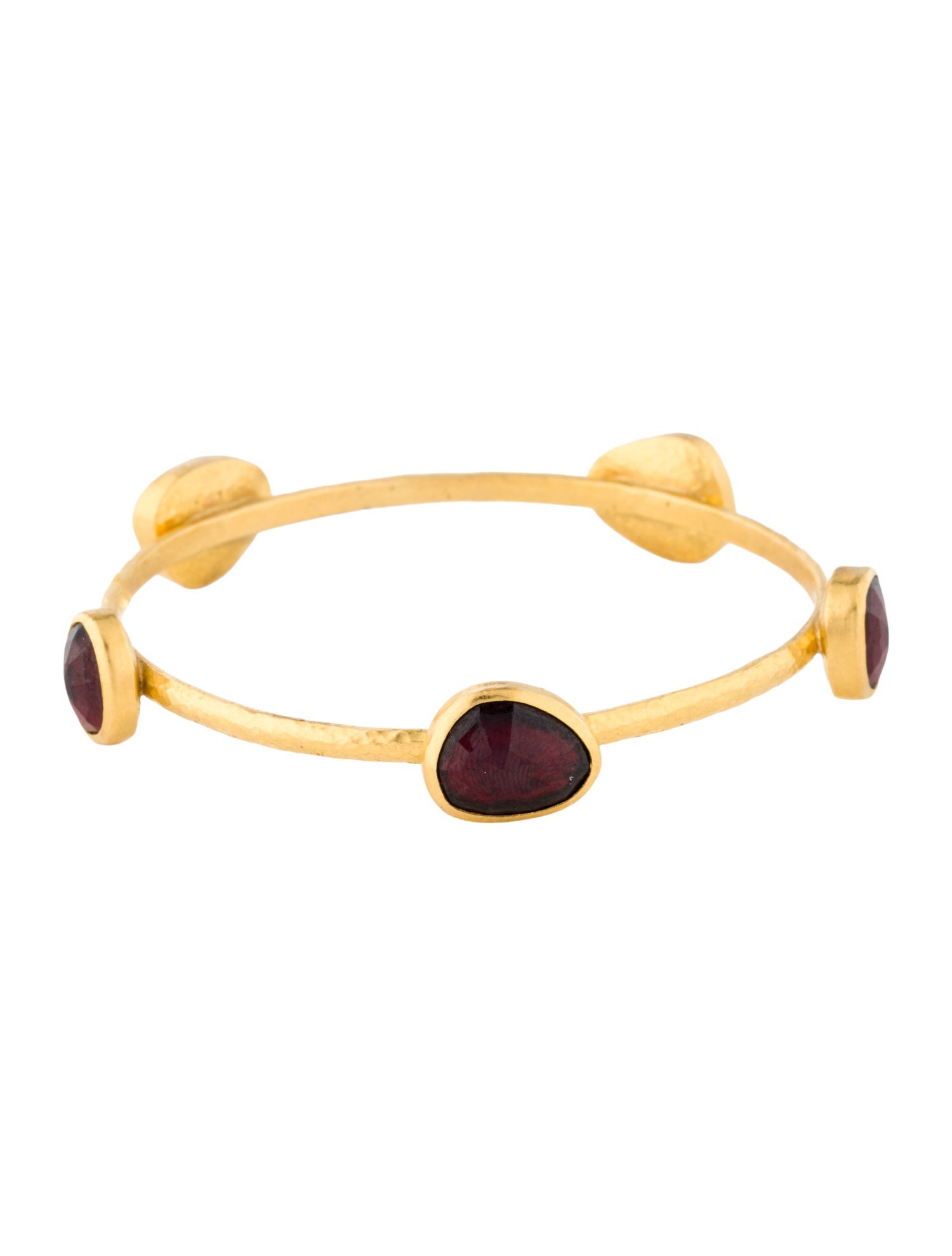 Gurhan 24K Garnet Station Bangle Bracelet
