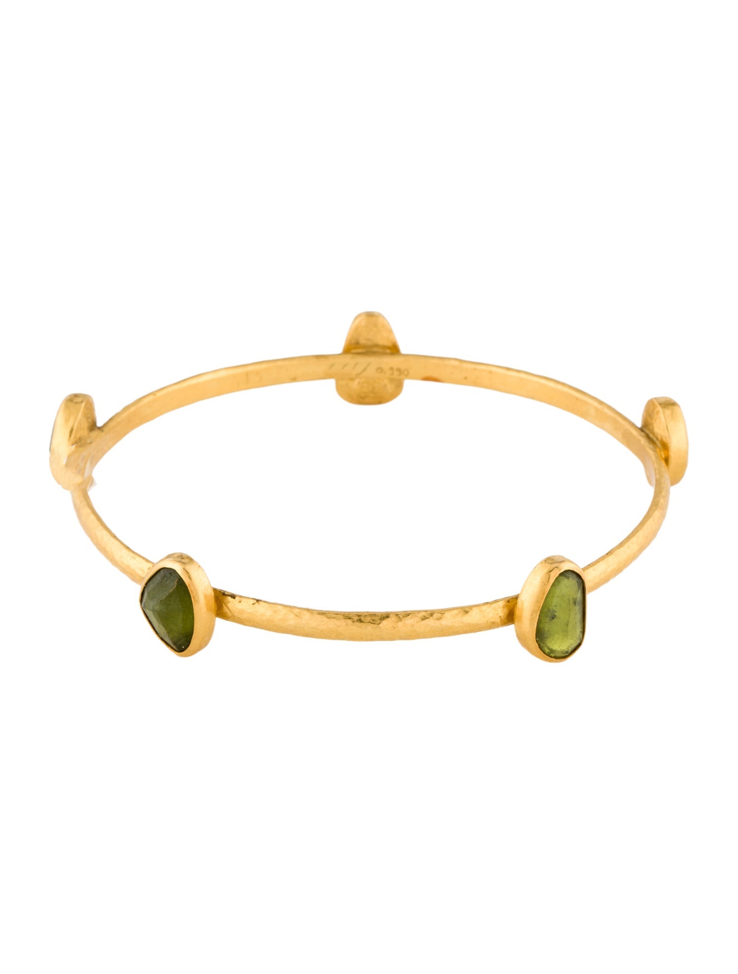 Gurhan 24K Idocrase Station Bangle Bracelet
