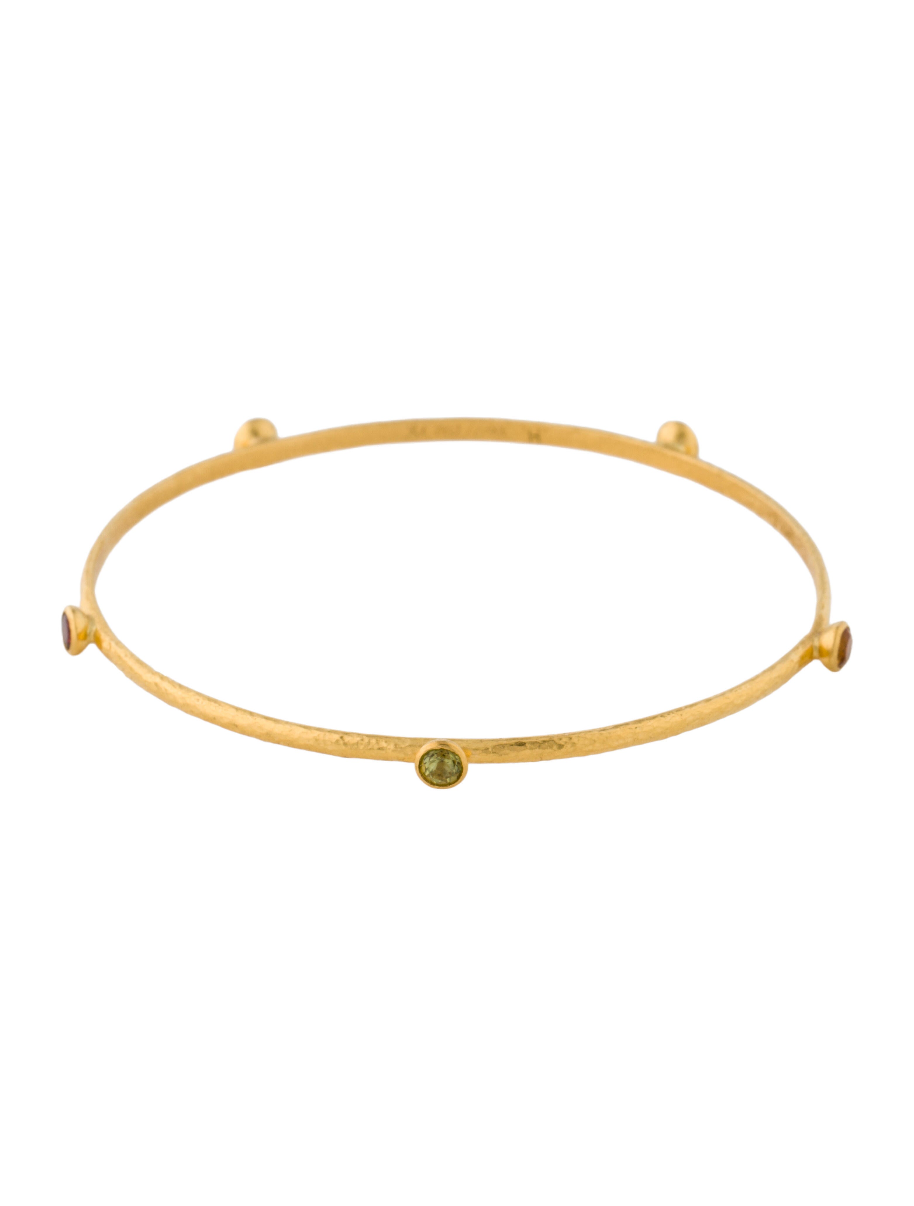 Gurhan 24K Multi-Stone Bangle Station Bracelet