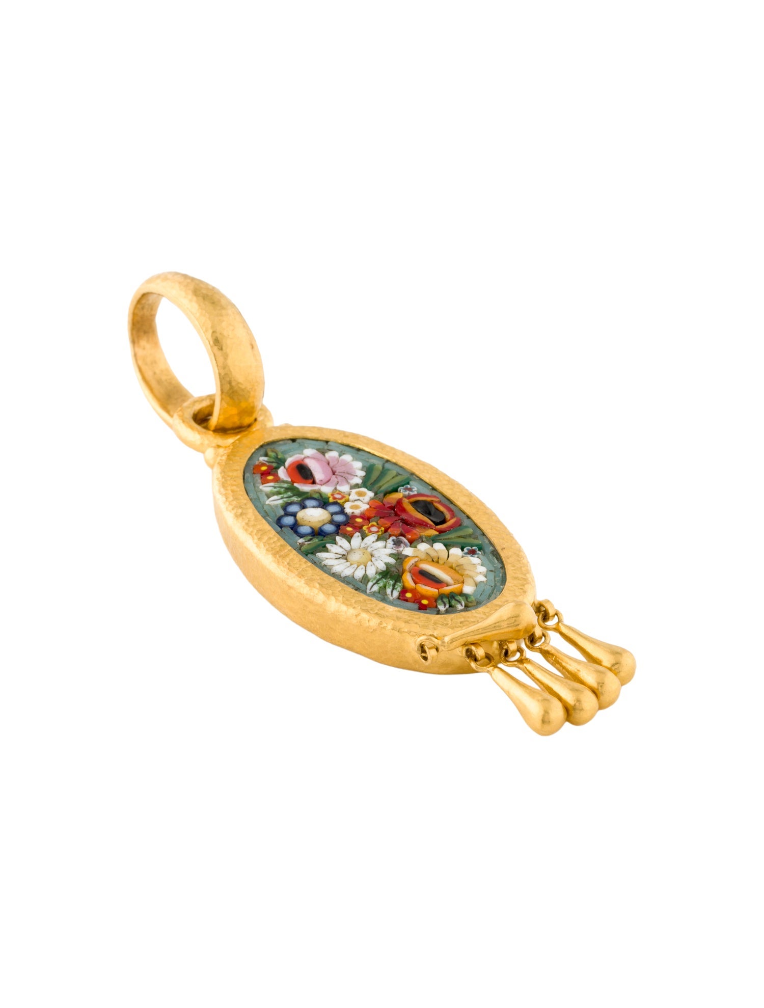 Gurhan 24K Glass Mosaic One-Of-A-Kind Antiquities Fringe Pendant