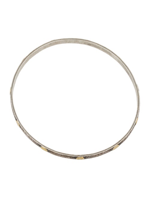 Gurhan Two-Tone Midnight Hammered Slim Bangle Bracelet