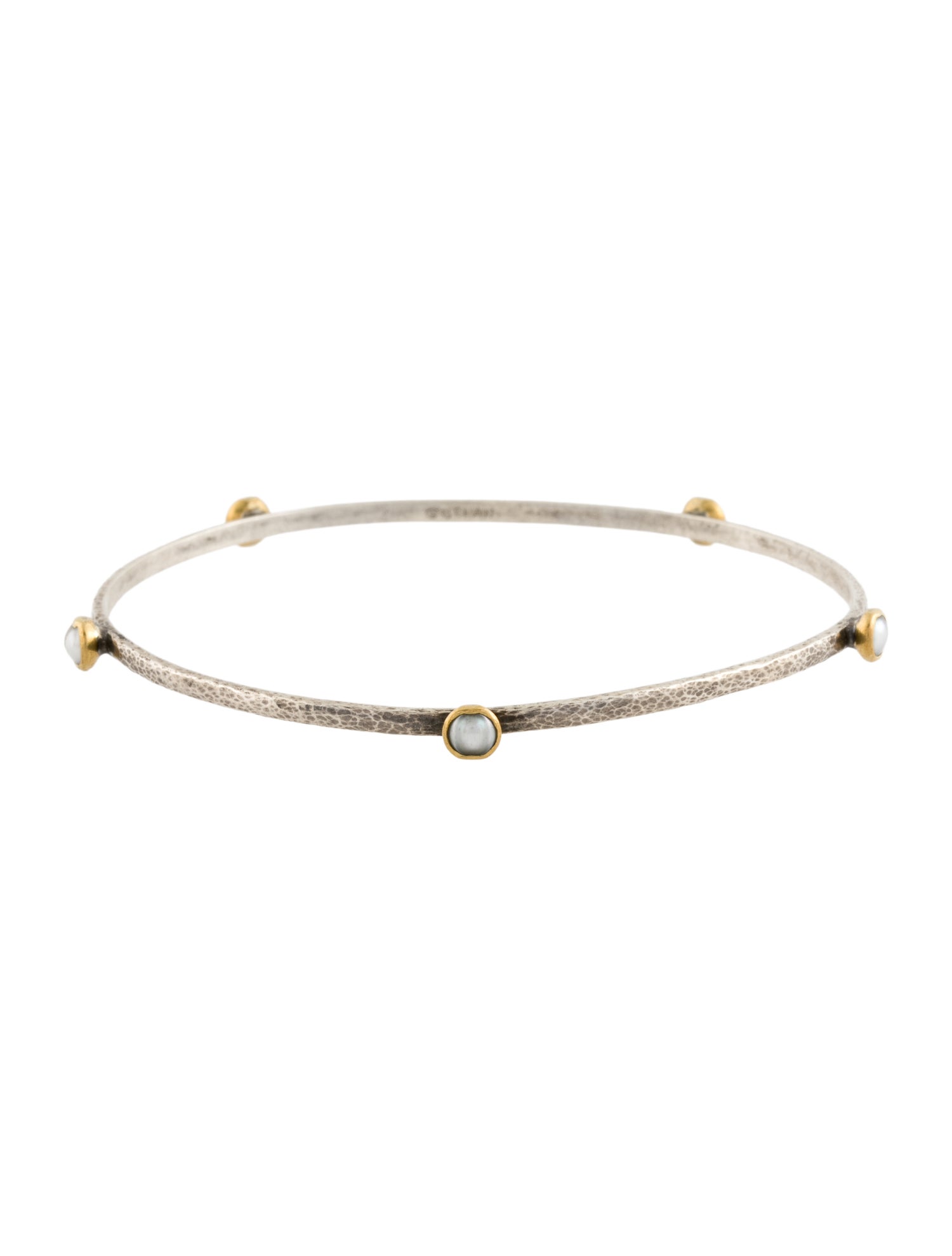 Gurhan Pearl Station Bangle Bracelet