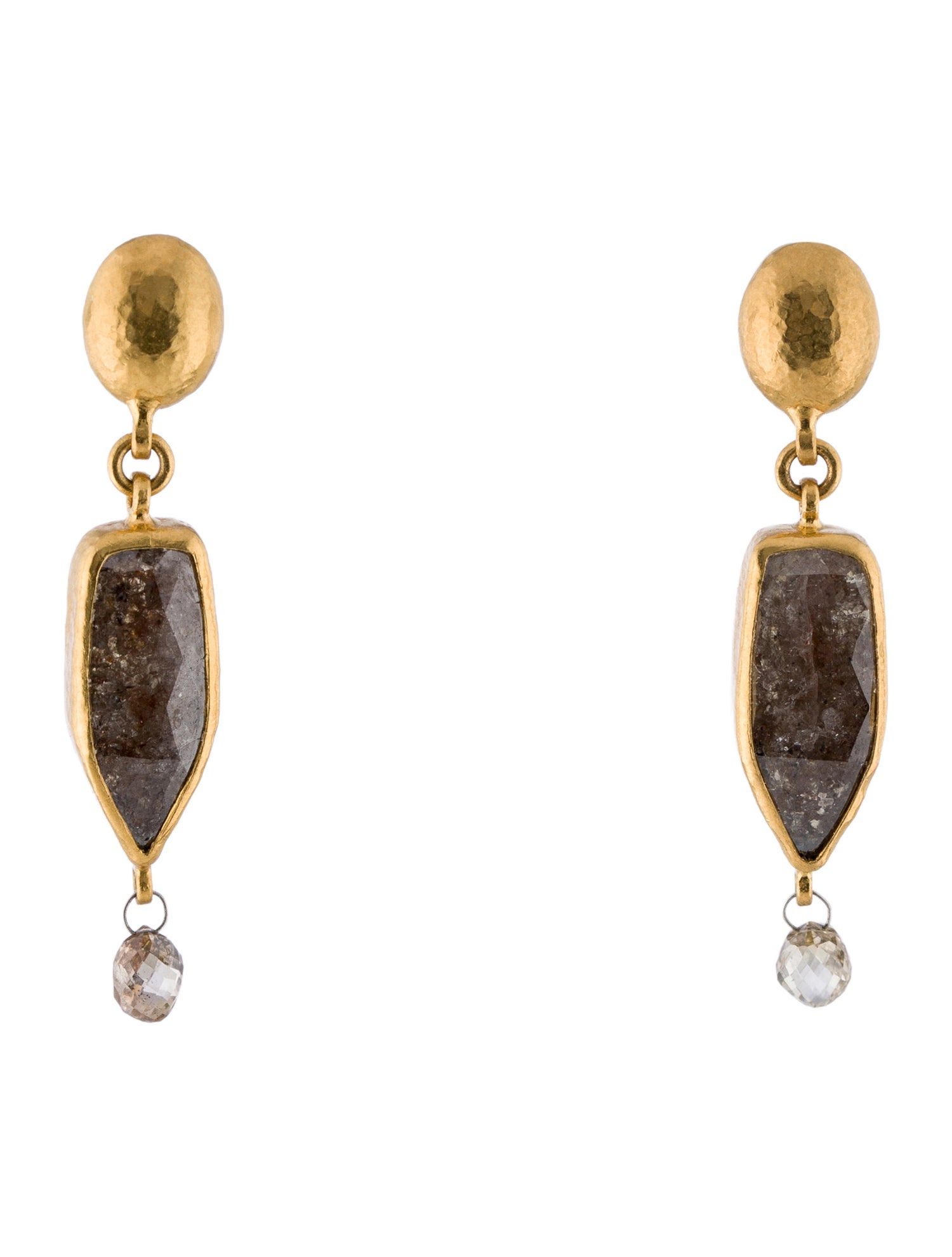 Gurhan 24K Diamond Single Drop Earrings