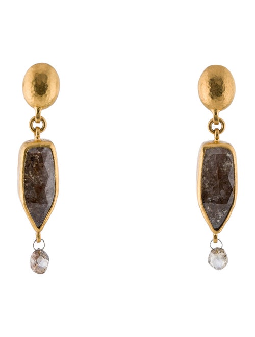 Gurhan 24K Diamond Single Drop Earrings