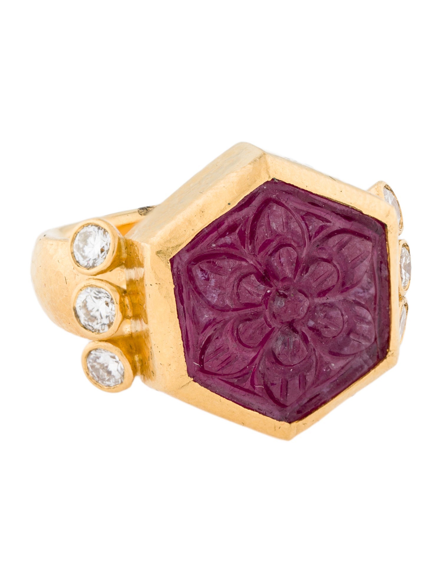 Gurhan 23K Fracture-Filled Ruby & Diamond Cocktail Ring