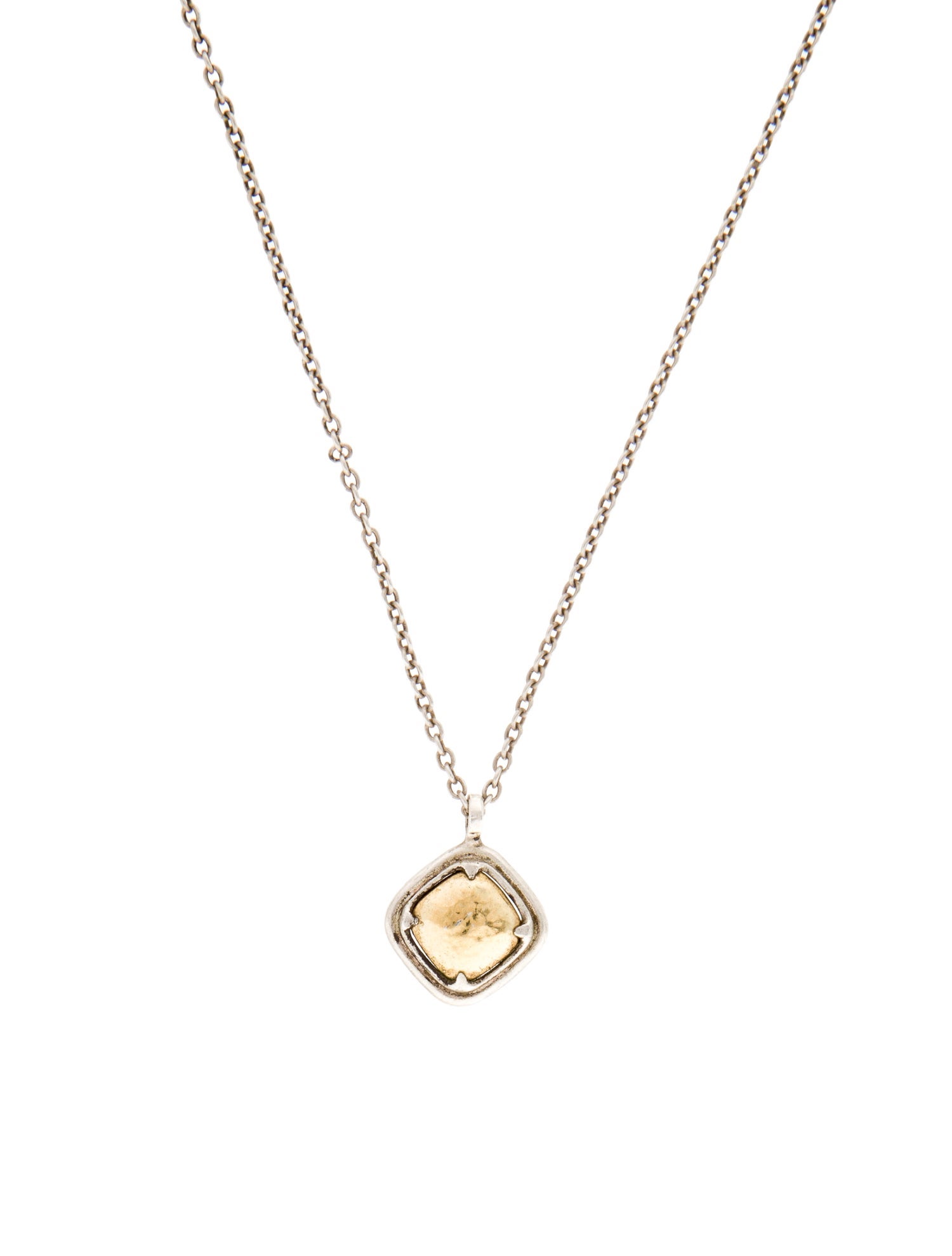 Gurhan Two-Tone Square Pendant Necklace