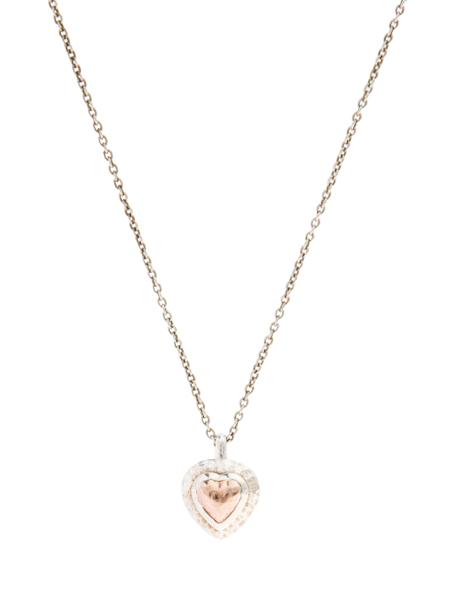 Gurhan Two-Tone Romance Heart Pendant Necklace