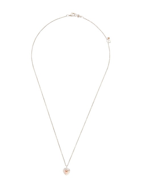 Gurhan Two-Tone Romance Heart Pendant Necklace