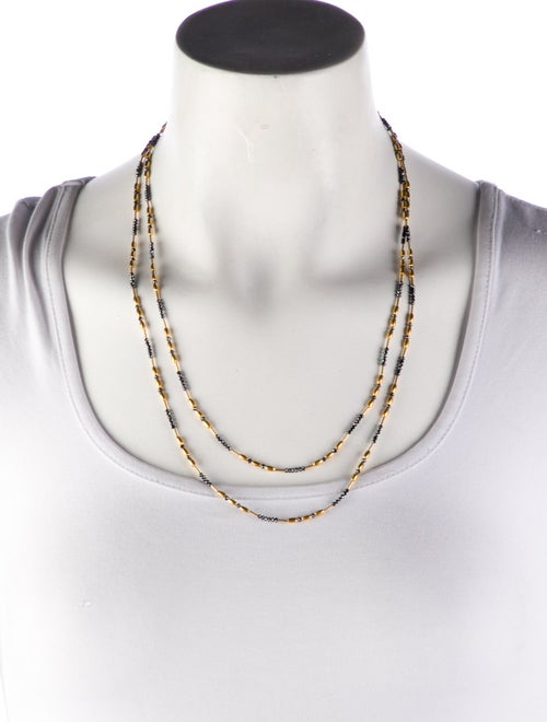 Gurhan 24K Diamond Rain Long Single Strand Necklace