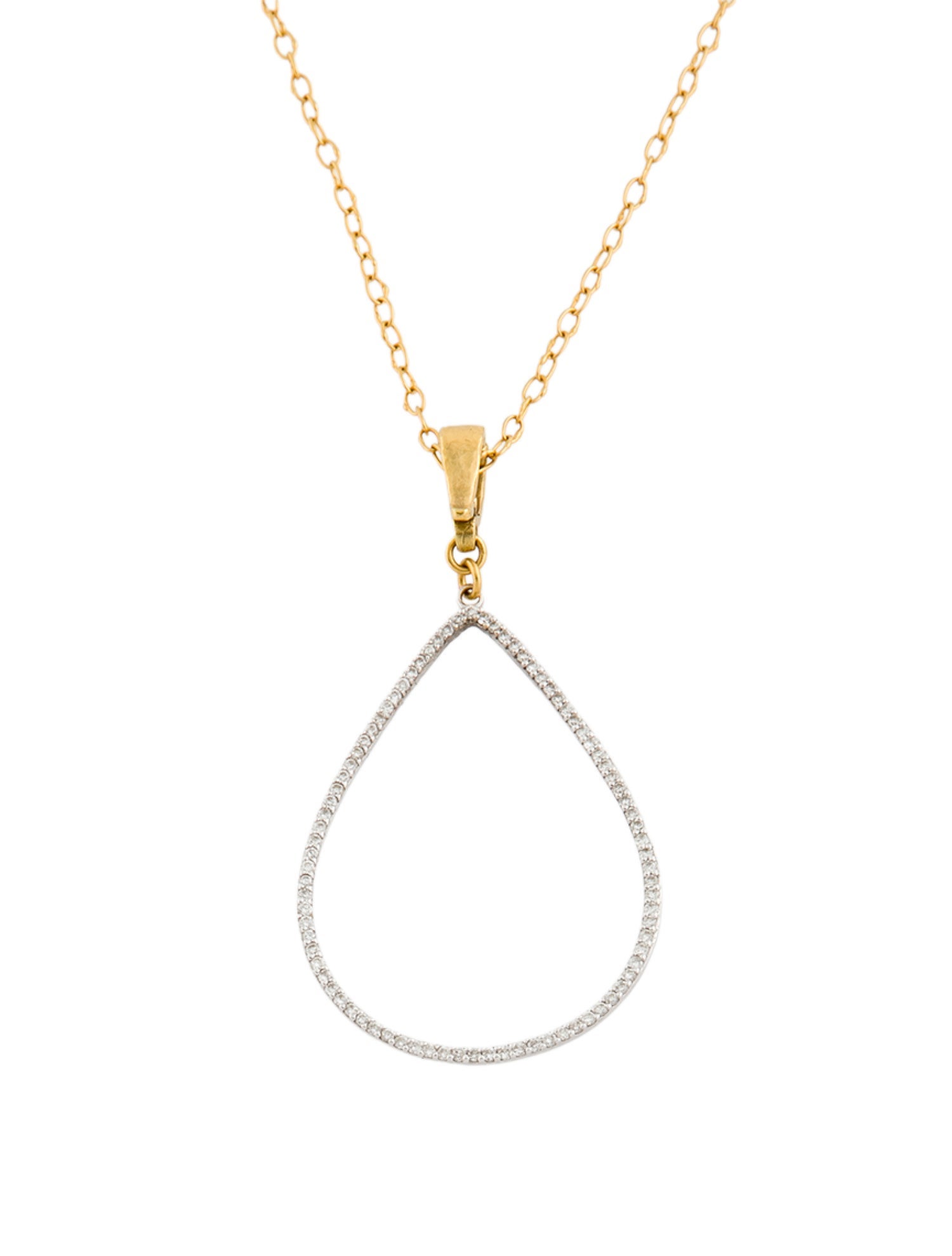 Gurhan 18K Diamond Teardrop Pendant Necklace