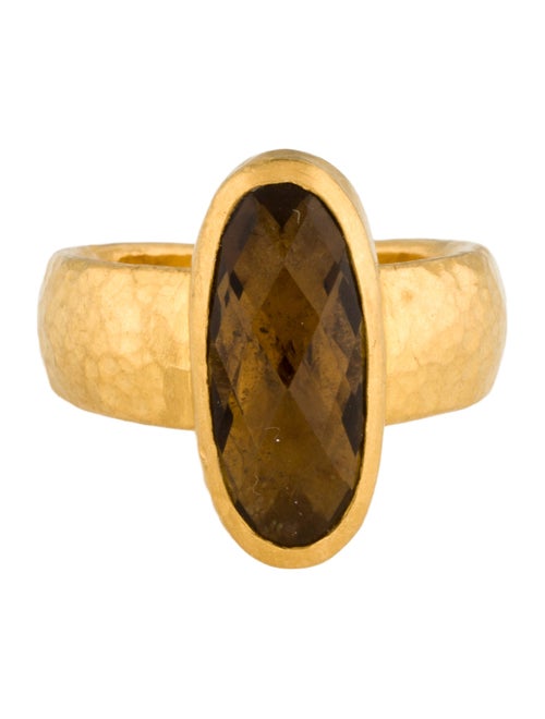 Gurhan 24K Smoky Quartz Prism Cocktail Ring
