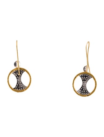 Gurhan 18K 1.46ctw Diamond Tuxedo Drop Earrings