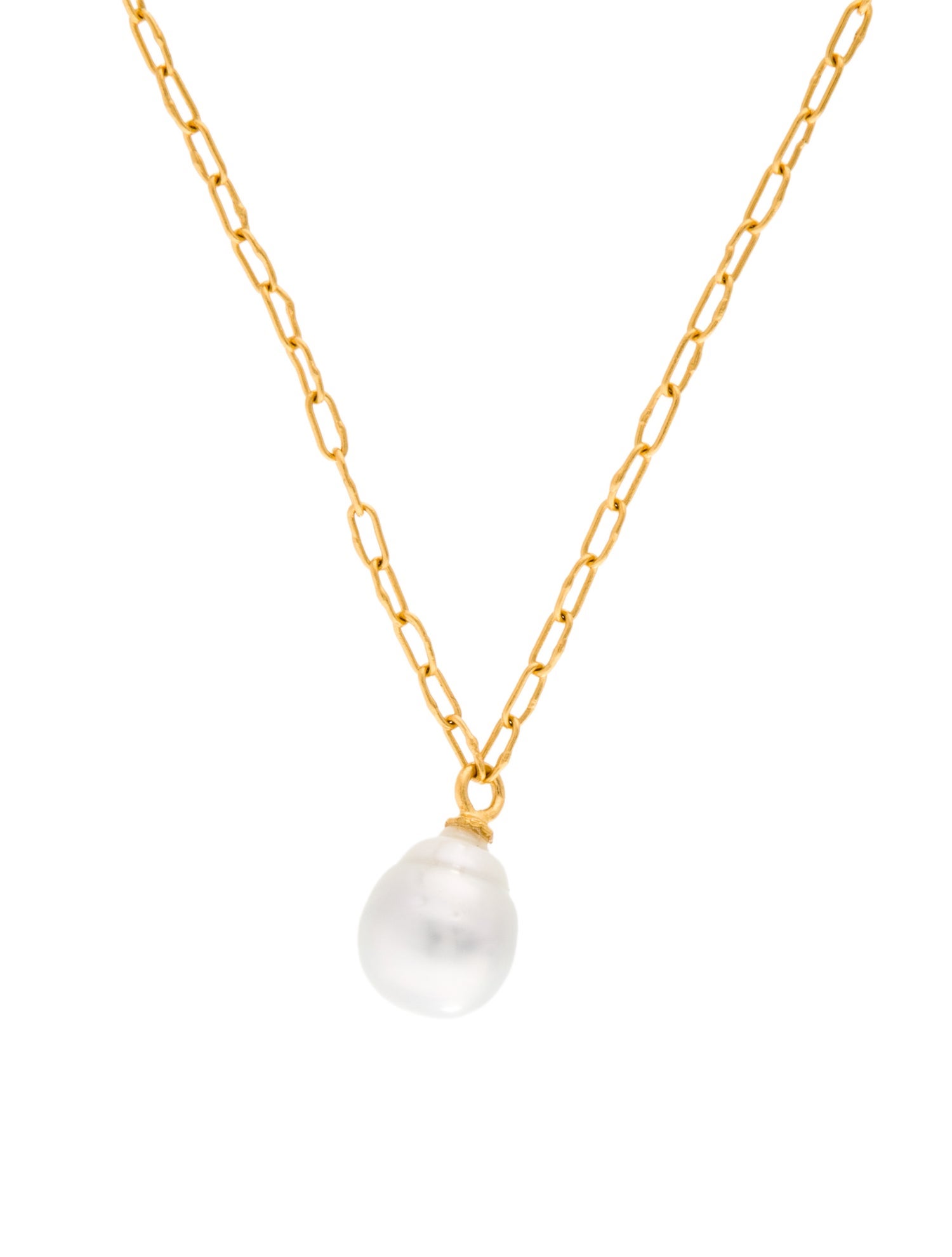 Gurhan 24K Pearl Drop Link Necklace