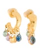 Gurhan 24K Rainbow Sapphire Hoop Drop Earrings