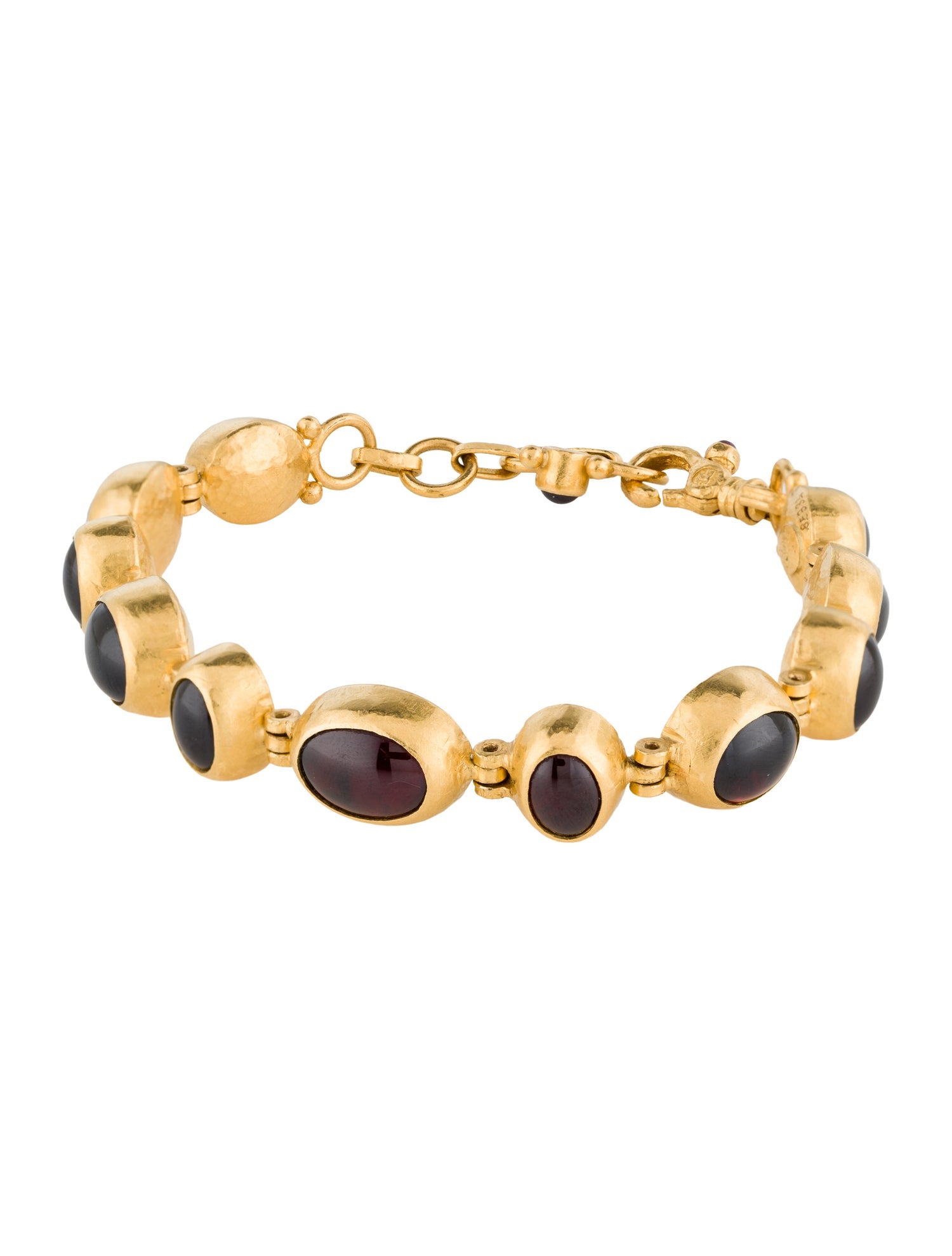 Gurhan 24K Garnet Rune Link Bracelet