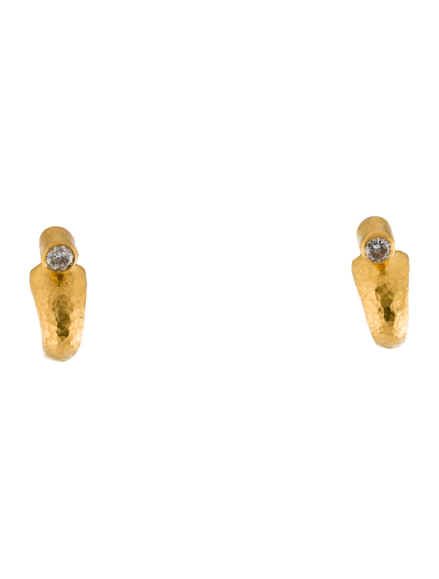 Gurhan 24K Diamond Hoopla Huggie Earrings