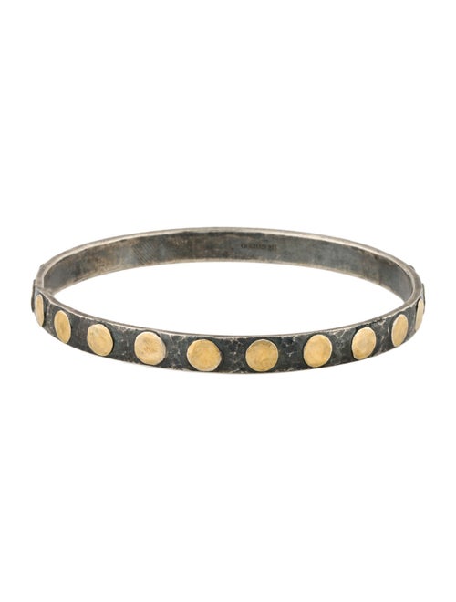 Gurhan Two-Tone Midnight Hammered Bangle Bracelet