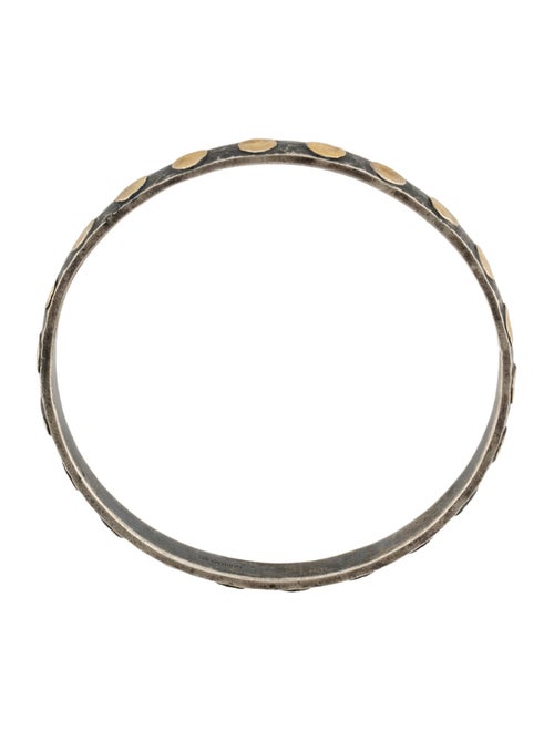 Gurhan Two-Tone Midnight Hammered Bangle Bracelet