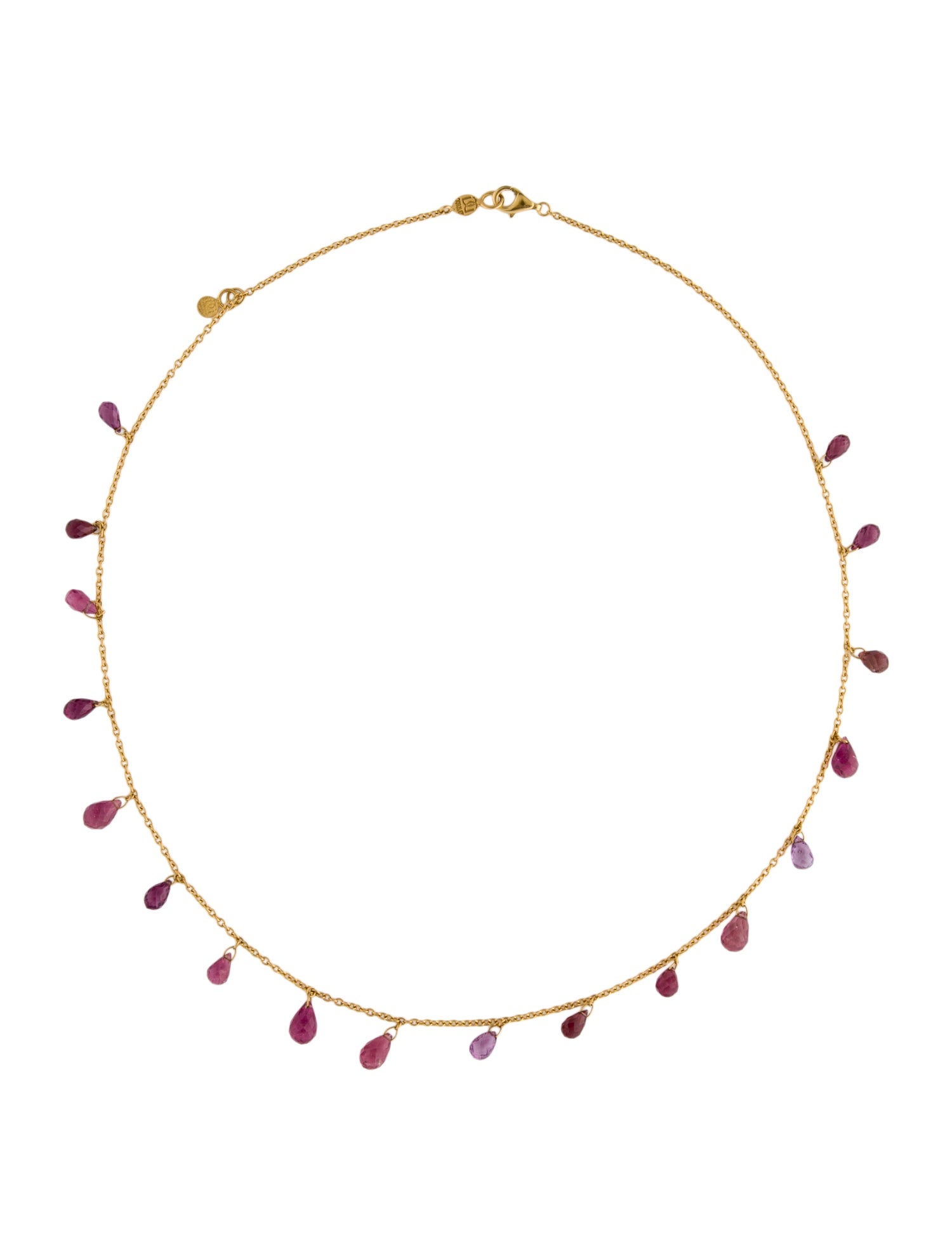 Gurhan 22K Sapphire, Tourmaline & Rhodolite Station Necklace