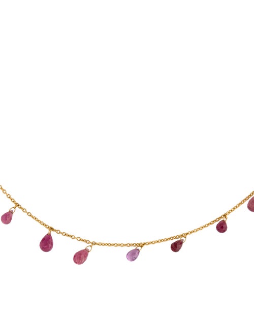 Gurhan 22K Sapphire, Tourmaline & Rhodolite Station Necklace