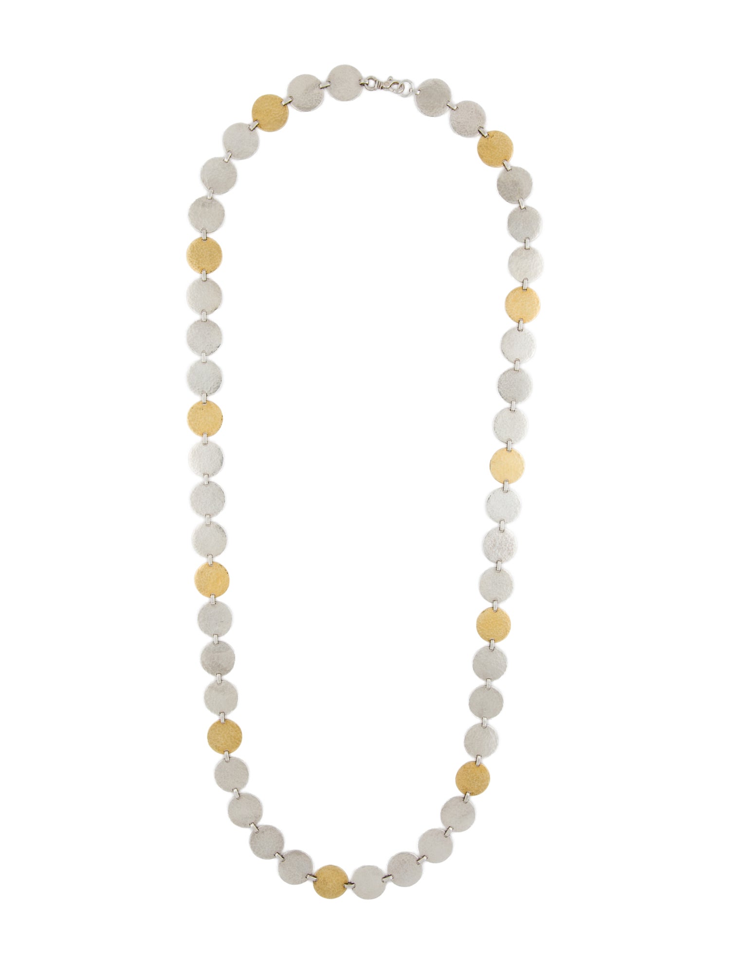 Gurhan Two-Tone Hammered Disc Necklace