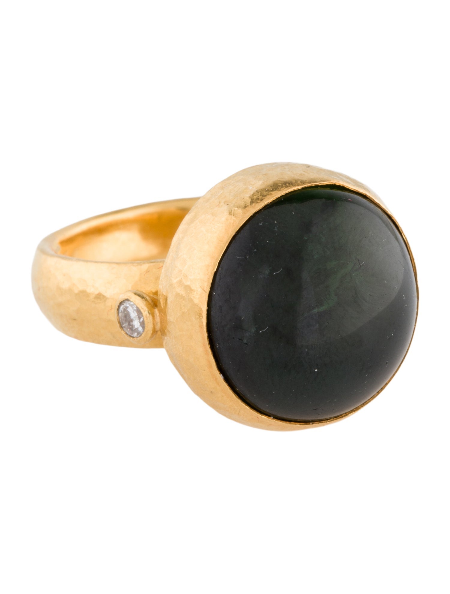 Gurhan 24K Tourmaline and Diamond Rune Cocktail Ring