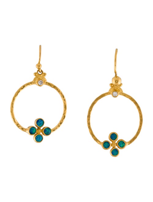 Gurhan 24K Opal & Diamond Drop Earrings